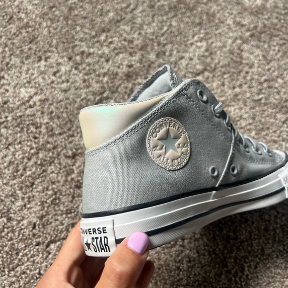Brand New Converse Light Gray High-Tops - Picture 5 of 7